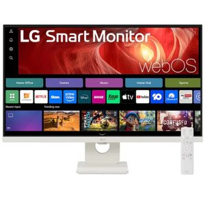LG 27U731SA-W, 27" 4K UHD IPS Smart Monitor, 3840x2160, 16:9, 5ms, 1xHDMI, 1xUSB-C (65W PD), WebOS 24, AirPlay 2 and Screen Share Feature, USB, VESA, Tilt, 3 Year Warranty
