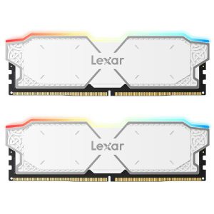 Lexar U-DIMM DDR5 6000 32GB KIT(16GB*2), CL38, THOR RGB White dual pack, Limited Lifetime Warranty
