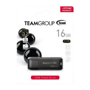 Team Group C175 USB 3.2 G1 Flash Drive 16GB, Read (Max) 75MB/s Black