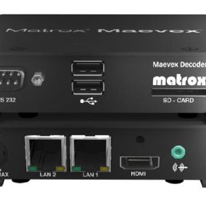 Matrox Maevex 5100 AV-over-IP Decoder, Standalone Appliance, Rack-mountable: 1U, 1/3 Rack, HDMI, 2x RJ45, 2 YR WTY