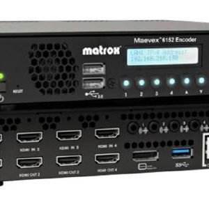 Matrox Maevex 6122 Dual 4K HDMI Encoder, 2x 3840x2160@60Hz / 2x 4096x2160@60Hz, 1x DisplayPort 1.1, 2x HDMI, 2x RJ45, 2x USB 2.0, 2 YR WTY