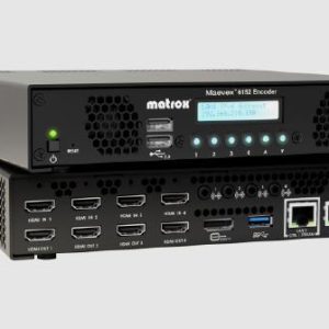 Matrox Maevex 6152 Quad 4K HDMI Encoder, 4x 3840x2160@60Hz / 4x 4096x2160@60Hz, 1x DisplayPort 1.1, 4x HDMI, 2x RJ45, 2x USB 2.0, 2 YR WTY