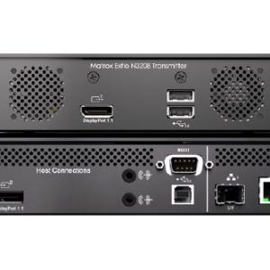 Matrox Extio 3 N3208 Transmitter Appliance, 1x 2560x1600@60Hz / 2x 1920x1200@60Hz, 2x DisplayPort 1.1, 1x USB 2.0, 1x RJ45, 2 YR WTY