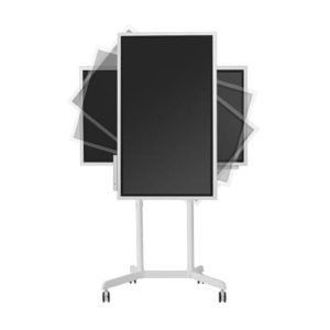 Atdec AD-TVC-70R Executive Mobile TV Cart with 90 degree rotation. Max Load 70kg. VESA to 600x400. For Displays 32" to 70". White
