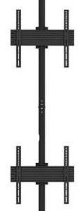 Atdec ADBS-1X2-4FCF 1x2 Floor-to-Ceiling Mount (two 0.48m rails, 3m pole). Max load per display: 50kg