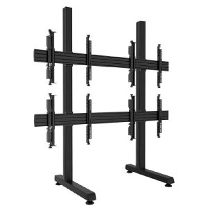 Atdec ADBS-2X2-17MFB 2x2 Freestanding Video Wall Mount. Max load per display: 50kg. Universal VESA to 400 high. Black