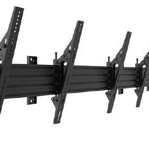 Atdec 4x1 wall menu board mount (3.9m rail), tilting angle. Max load per display: 50kg