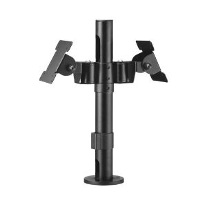 Atdec POS 400mm pole with back-to-back display VESA 75/100 head. Max load: 10kg per display