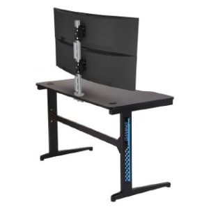 Atdec AWMS-2-BT75 Super Heavy Duty Dual Vertical Monitor Mount. Max Load Per Display: 25kg (flat), 18kg (curved), Grommet Clamp, Silver