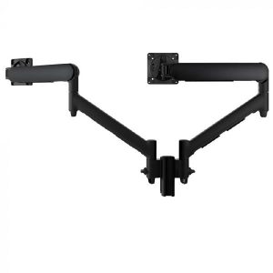 Atdec AWMS-2-D13 Dual Dynamic Monitor Arms on 135mm Post. Max Load: 8kg, C-Clamp Desk Fixing, VESA up to 100x100. Black.
