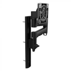 Atdec AWMS-46W35 Single Monitor Arm on Wall Channel. For Displays up 12kg Flat, 10kg Curved. Black