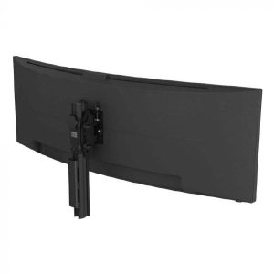 Atdec AWMS-BT40 Super Heavy Duty Monitor Mount. Up to 24" to 57" Displays. Max Load: 25kg (flat), 18kg (curved). Grommet Clamp Desk Fixing. Black
