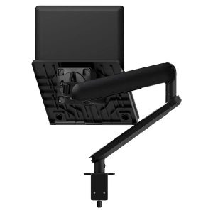 Atdec Ora High-Performance Dynamic Monitor Arm with Laptop Tray. Up to 18" laptops, Max Load 7kg, F-Clamp Desk Fixing. Black