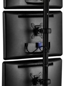 Atdec SD-DP-1150 Tall Donut Pole with Three Display Heads. Max load: 12kg (per attachment). VESA up to 100x100. 10 Year Warranty