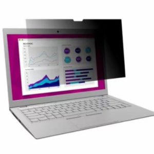3M High Clarity Privacy Filter, 15", 3:2, Microsoft Surface Book 2, Blue Light Reduction, Gloss-to-Gloss, Adhesive Strips