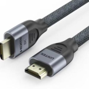 Unitek 1M Male to Male 8K HDMI 2.1 Braided Cable, 60Hz, Ultra High-Speed Up to 48Gbps, Black, Unitek Gift Box