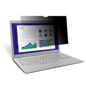 3M Touch Privacy Filter, 12.3", 3:2, Full Screen Laptop, Anti-Glare, Blue Light Reduction, Matte-to-Matte, COMPLY Flip Attach Set, Adhesive Strips
