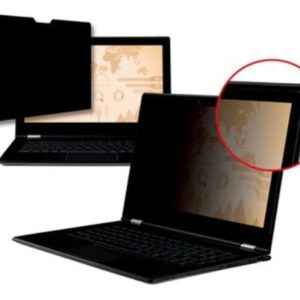 3M Touch Privacy Filter, 15.6", 16:9, Full Screen Laptop, Anti-Glare, Blue Light Reduction, Matte-to-Matte, COMPLY Flip Attach Set, Adhesive Strips