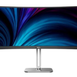 Philips 34B2U5600C 34" 21:9 WQHD 3440 x 1440, VA LCD Business Curved Monitor, 4ms, HDMI DP, USB-C Docking, RJ45, Height, Speakers, Swivel, Tilt