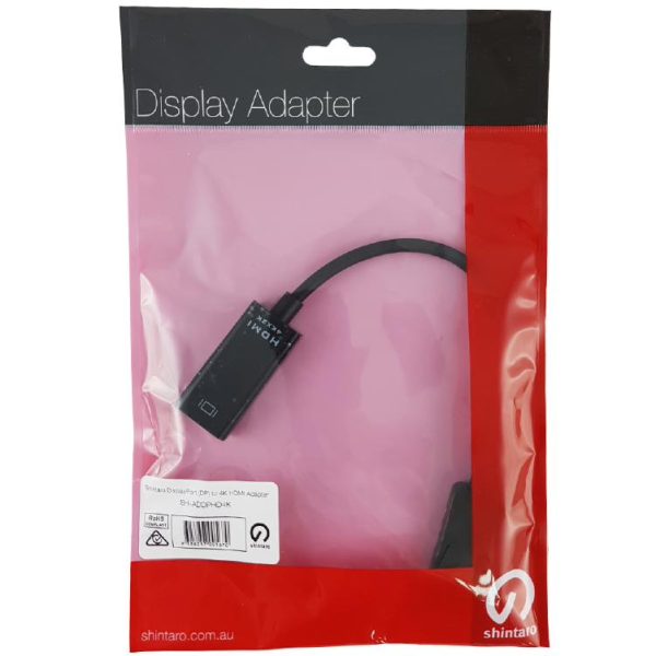 Shintaro DisplayPort (DP) to 4K HDMI Adapter for PCs and Notebooks - Connect to Monitors, HD TVs, or Projectors with 4K Resolution Support - Image 2