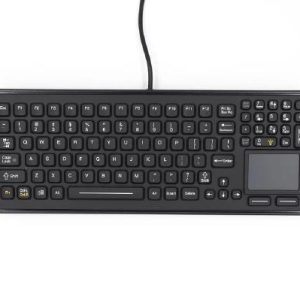 iKey Rugged Keyboard with Integrated Touchpad & Backlighting with USB Cable, Black