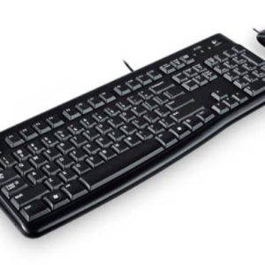 Logitech Wired Keyboard & Mouse Combo, Desktop MK120, Black, USB