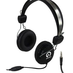 Shintaro Stereo Headset with Inline Noise-Cancelling Microphone, Single Combo 3.5mm Jack, Adjustable Headband, Volume Control