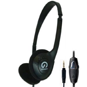 Shintaro Lightweight Headset w/ Inline Microphone, Adjustable Headband, 3.5mm Combo Jack, and In-line Volume Control, Ideal for Phones, PCs, Tablets