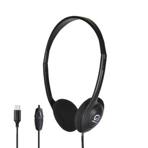 Shintaro USB-C Lightweight Headset w/ Inline Microphone, Adjustable Headband and In-line Volume Control, Ideal for Phones, PCs, Tablets
