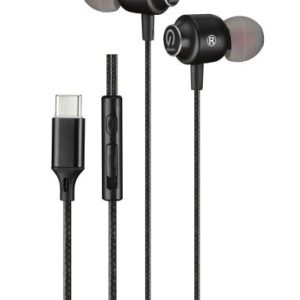 Shintaro USB-C Stereo Earphones with In-line Mic, Magnetic Ear Tips, Tangle-Free Cable, and Volume Control for USB-C Tablets, iPads, Laptops & Chrome