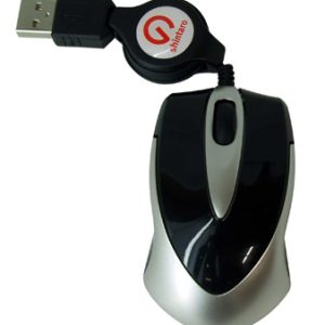 Shintaro Mini Optical Mouse with USB 2.0 & Retractable Cable - Compact & Ergonomic Design