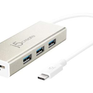 J5create JCH347 USB-C 3 port USB-A HUB with SD & Micro SD card reader