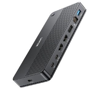 Unitek 13-in-1 USB-C, 8K Universal Docking Station, 30Hz,  2 x HDMI 2.1 + 1 x DP 2.0, 100W, Black