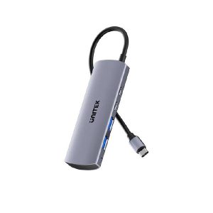 Unitek 4-in-1 uHUB Q4 USB-C Hub, 10Gbps, USB-A x2, USB-C x2, Grey, Unitek Hook Color Box