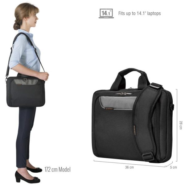 Everki Advance Laptop Bag Briefcase up to 14.1-Inch - Image 2