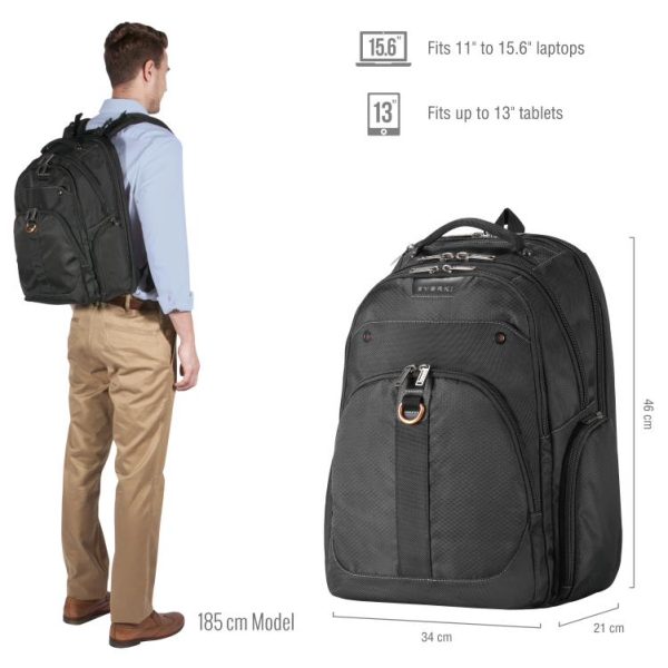 Everki Atlas Travel Friendly Laptop Backpack 11-Inch to 15.6-Inch Adaptable Compartment - Image 2