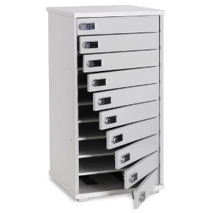 Lapcabby Lyte 10 Mutli Door | 10-Device Static AC Charging Locker for Laptops, Tablets & Chromebooks up to 15.6" - Horizontal