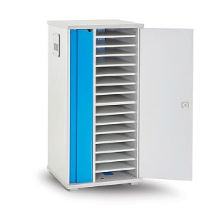LapCabby Lyte 16 Single Door | 16-Device Static AC Charging Cabinet for Laptops, Tablets & Chromebooks up to 15" - Horizontal