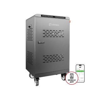 Shintaro 32-Port USB-C PD3.0 2000W GaN Charging Trolley for Smartphone, Tablet, & Notebook Devices & Smart Power Management via InnovateCharger App.