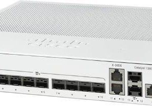 Cisco Catalyst 1300, 12-Port Managed Switch with 10 (10G) SFP+, 2 (10G) Copper/SFP+ Combo and 1 Gigabit Ethernet Management Port