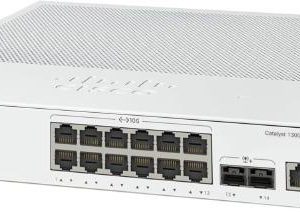 Cisco Catalyst 1300, 12-Port Managed Switch with 12 (10G) Copper, 2 (10G) SFP+ and 1 Gigabit Ethernet Management Port