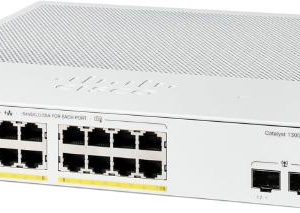 Cisco Catalyst 1300, 16-Port Managed Switch with 16 Gigabit Ethernet PoE+ with 240W Power Budget and 2 Gigabit SFP Ports