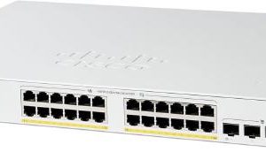 Cisco Catalyst 1300, 24-Port Managed Switch with 24 Gigabit Ethernet PoE+ with 370W Power Budget and 4 Gigabit SFP Ports
