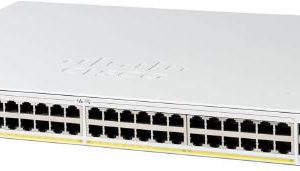 Cisco Catalyst 1300, 48-Port Managed Switch with 48 Gigabit Ethernet PoE+ with 370W Power Budget and 4 Gigabit SFP Ports