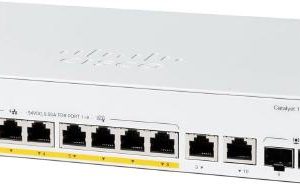 Cisco Catalyst 1300, 8-Port Managed Switch with 8 Gigabit Ethernet PoE+ with 67W Power Budget 2 Gigabit Copper/ SFP Combo Ports