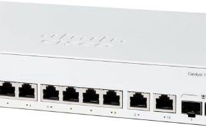 Cisco Catalyst 1300, 8-Port Managed Switch with 8 Gigabit Ethernet and 2 Gigabit Copper/ SFP Combo Ports