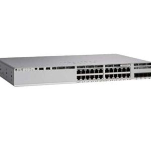 Cisco Catalyst 9200L, 24-Port Managed Switch with 24 Gigabit Ethernet PoE+ and 4 SFP+, 370W Power Budget Ports, Network Essentials