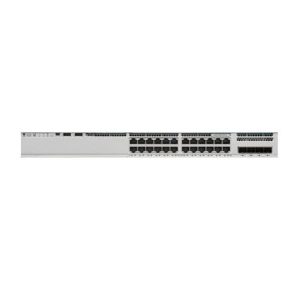 Cisco Catalyst 9200L, 24-Port Managed Switch with 8 MultiGigabit Ethernet, 16 GE PoE+ and 4 SFP+, 370W Power Budget Ports, Network Essentials