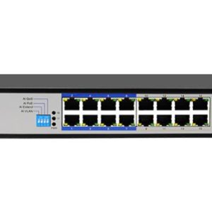 D-Link 18-Port Unmanaged PoE Switch with 16 PoE RJ45 and 2 Uplink Ports