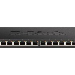 D-Link 16-Port Low Profile Gigabit Unmanaged Desktop Switch with 16 Gigabit ports